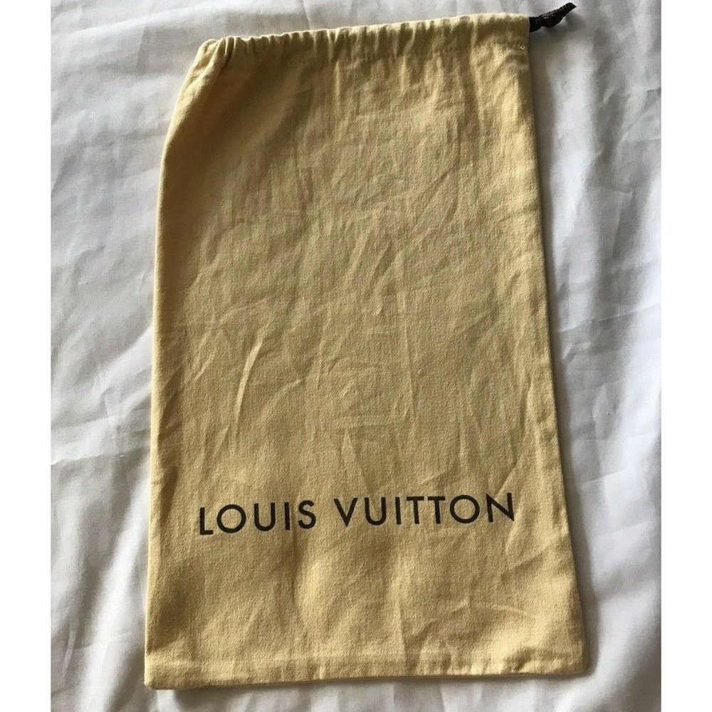 Authentic Louis Vuitton Dust Bag Storage Drawstring Cream 15" X 9"
